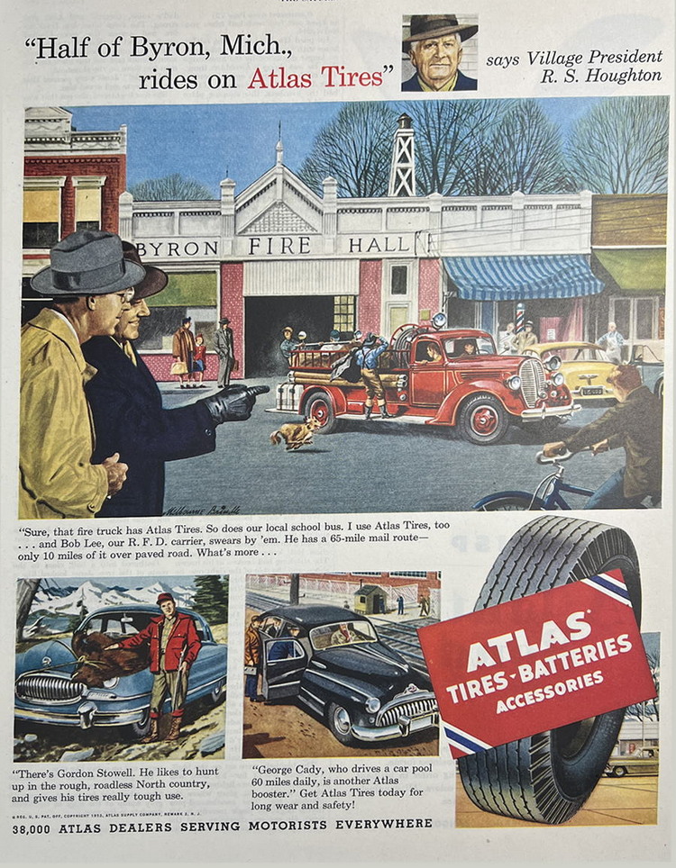 Byron - Atlas Tire Ad Mentioning Byron (newer photo)